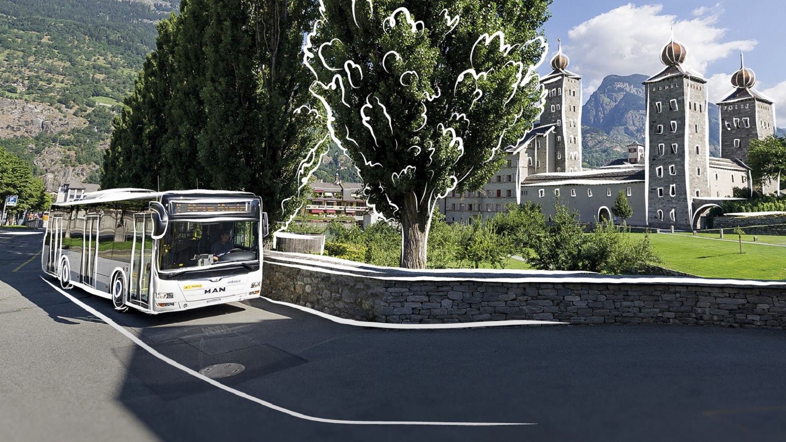 Dank den guten Verbindungen: Mit dem Ortsbus Brig-Glis–Naters–Bitsch sicher ans Ziel!