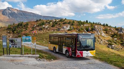 Der Shuttle steht auf der Alp Nagens.