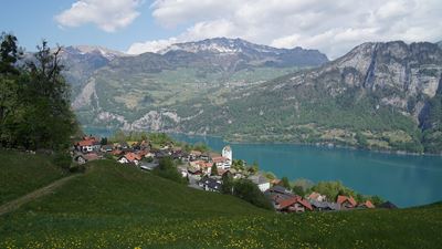 Blick vom Kerenzerberg auf den Walensee