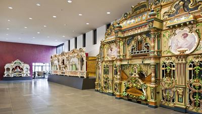 Foyer with large organs in the Museum of Music Automatons.
