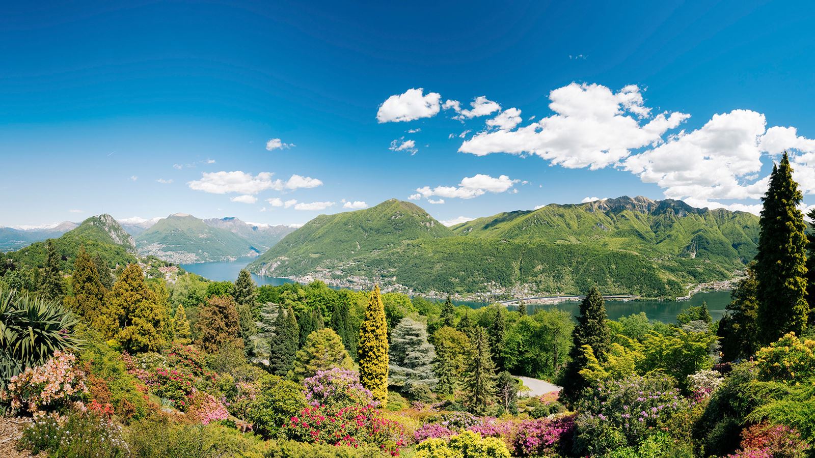 Aussicht vom Parco San Grato in Carona 