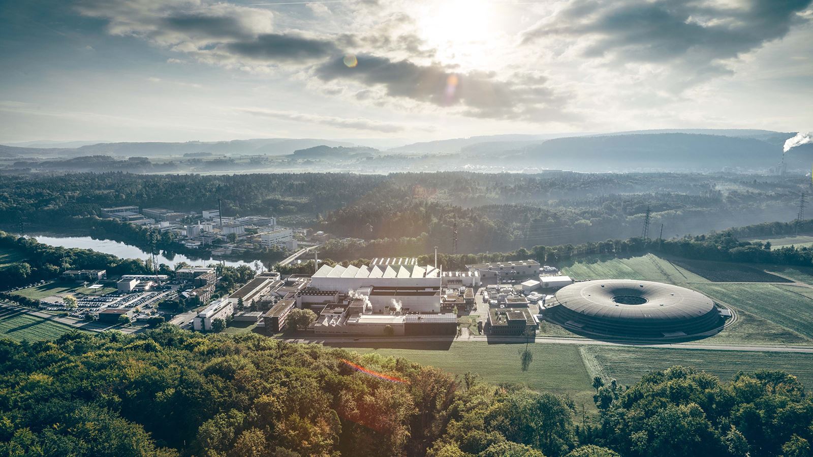 Institute Paul Scherrer Institute grounds seen from the air