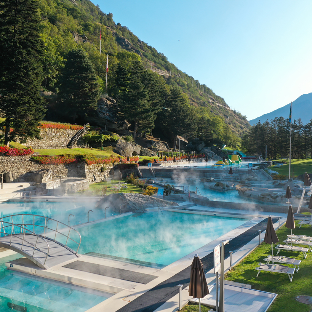 Pure relaxation in the Brigerbad thermal baths