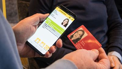 A ticket is checked.