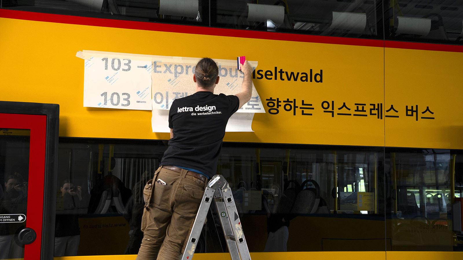 The postbus is being relabelled